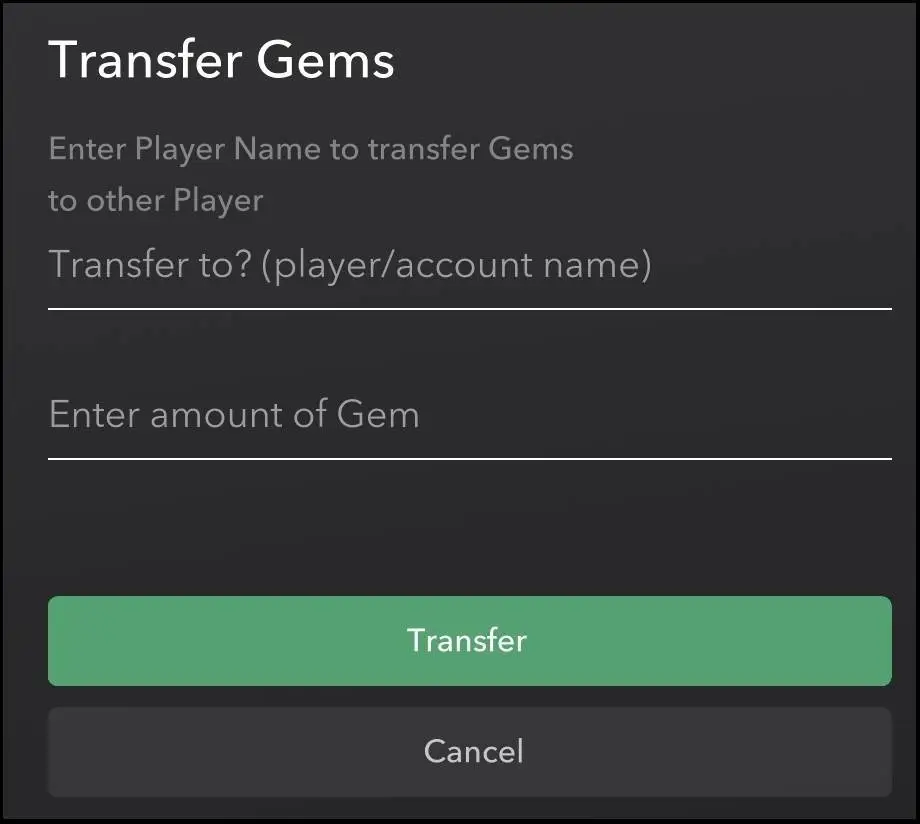 Transfer GEMs to your Telos account