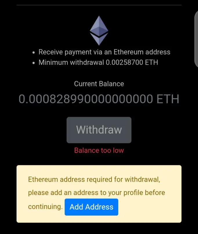 Withdraw your ETH from Publish0x