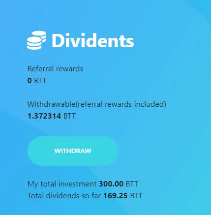 BTT INVESTMENT SO FAR