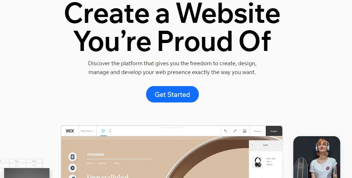 create your own website free with wix