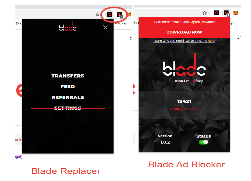 Blade Adblocker extension and Replacer
