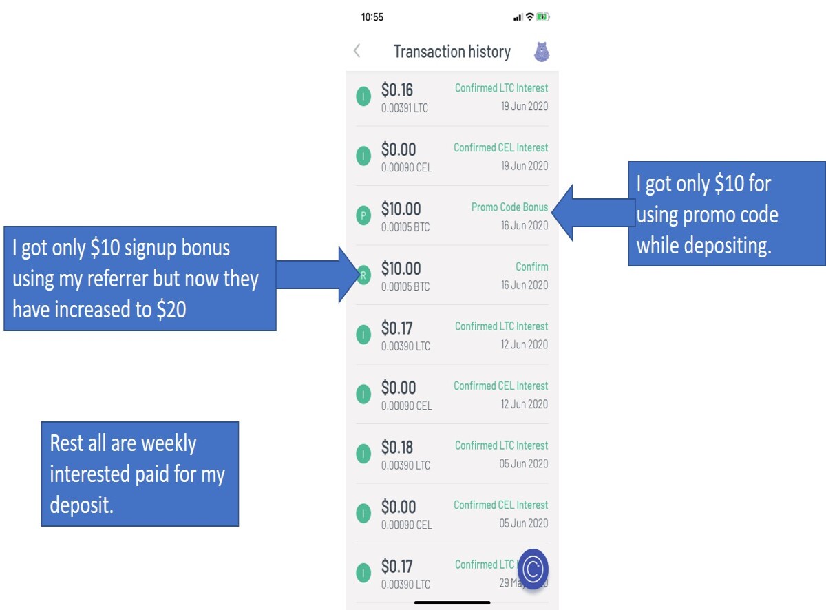 celsius network deposit bonus