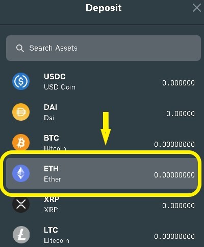 Select ETH