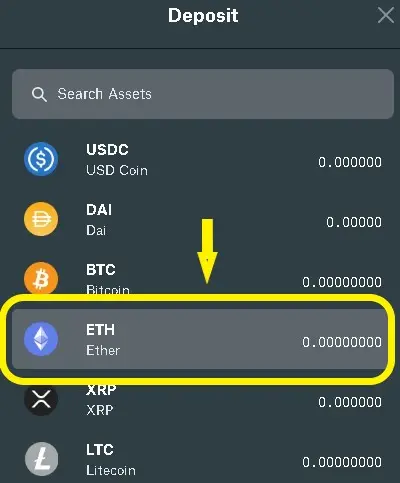 Select ETH