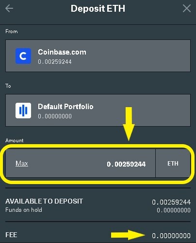 Deposit ETH