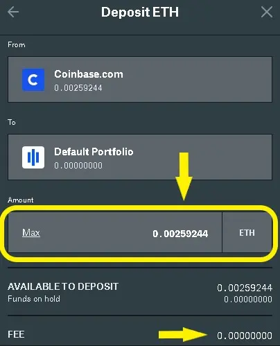 Deposit ETH