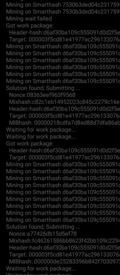 MIB Mine in action. Android