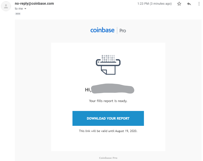 download report email