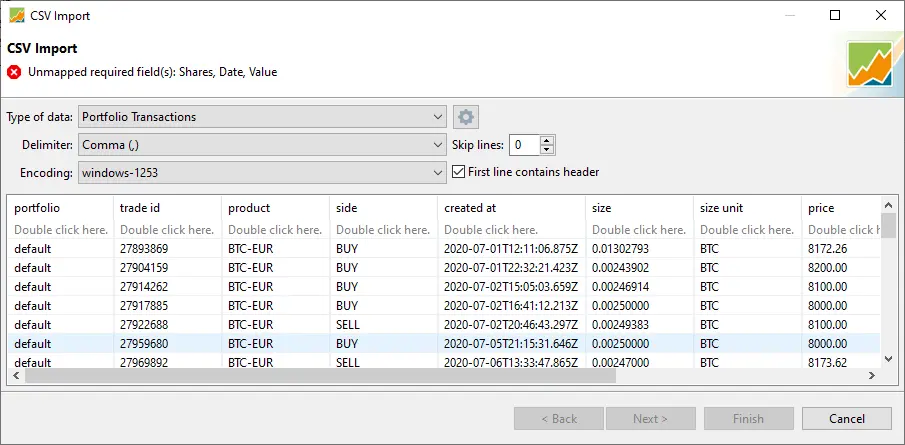 import file