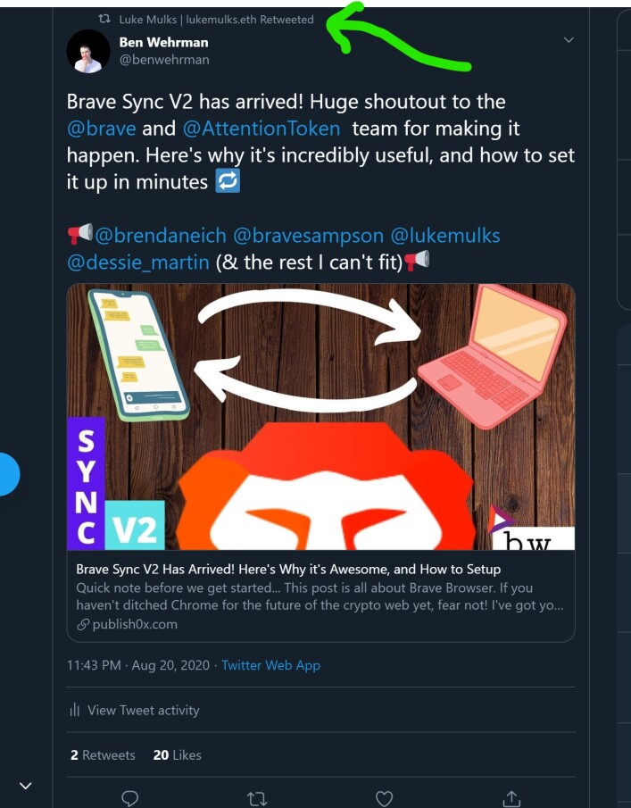 brave twitter