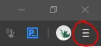 Browser menu icon