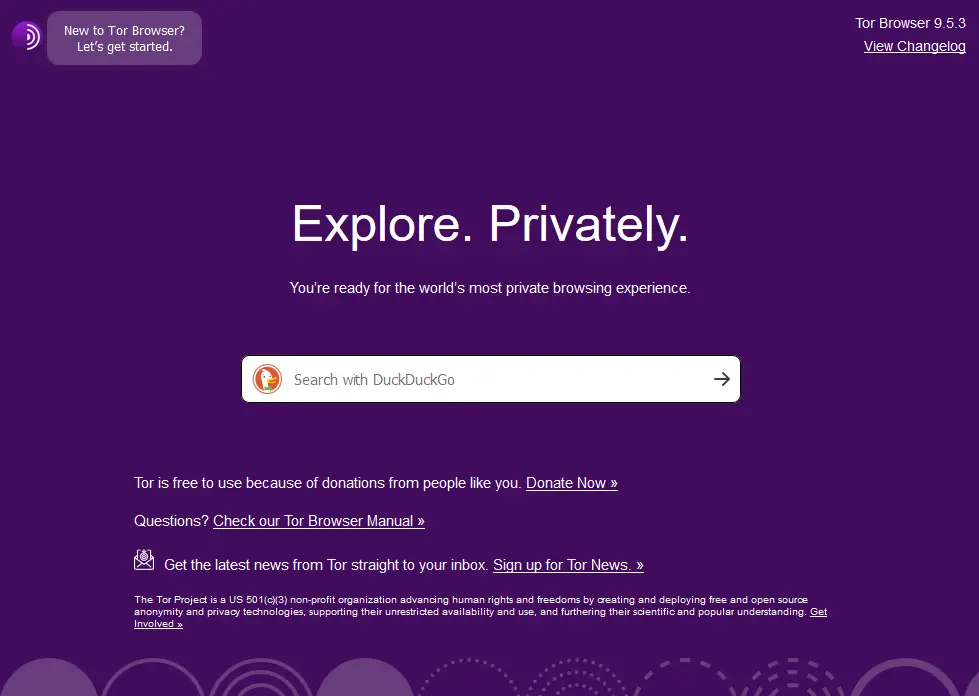 Tor Browser Window