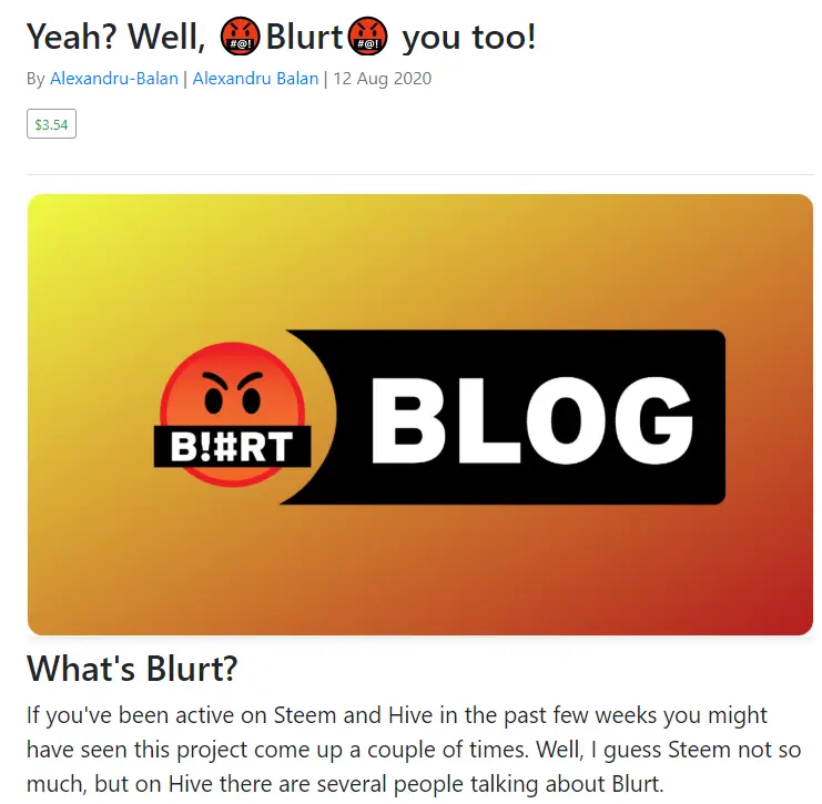 blurt