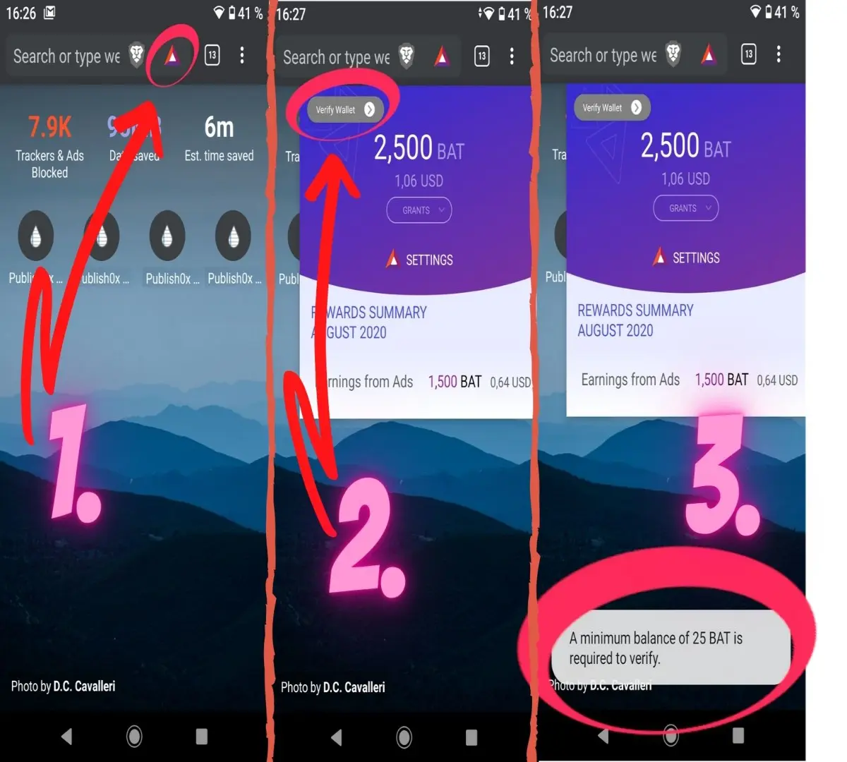 How to Connect the Mobile Brave Browser to the Uphold wallet.