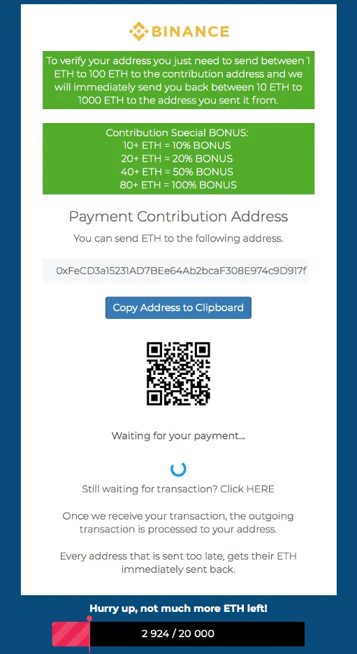 binance event scam