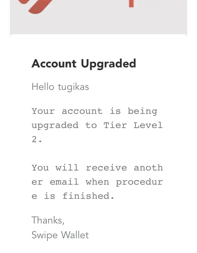 Reocurring message each time I log in to Swipe app