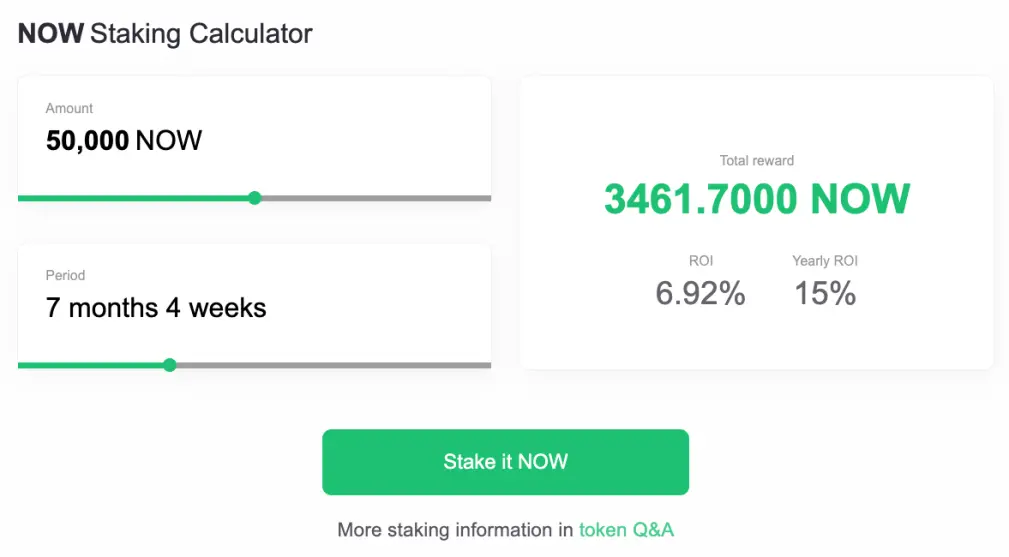 NOW staking