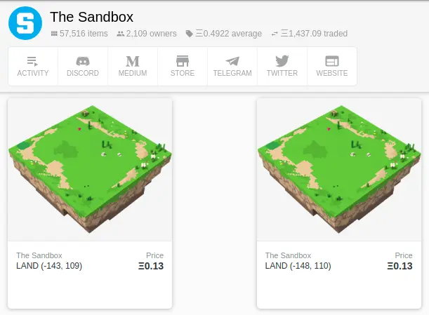 OpeaSea Sandbox Marketplace