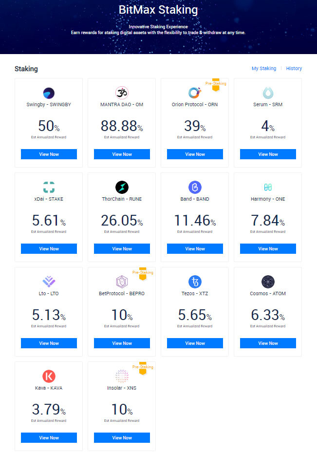 bitmax staking