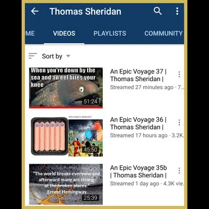 Thomas Sheridan YouTube