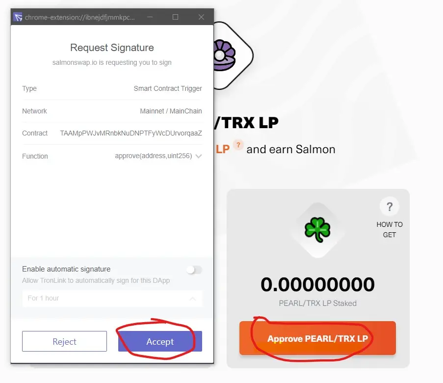 Example on salmonswap