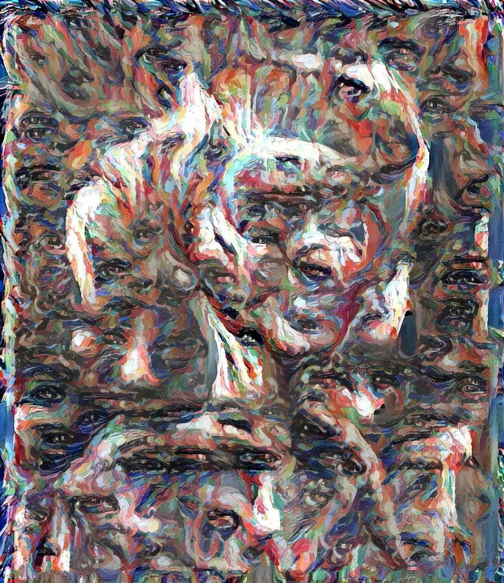 Ann Frank Portrait worked in AI © copyright weidante tokenised and for sale on Rarible