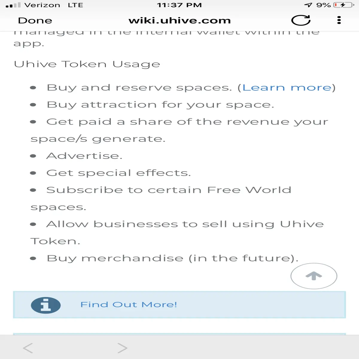 UHive tokens