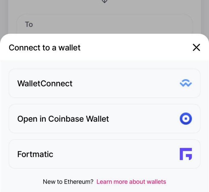 Step two: linking your wallet