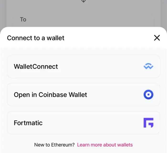Step two: linking your wallet