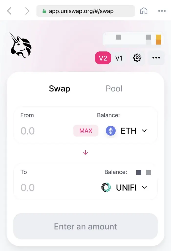 Step four: buying UNIFI DeFi tokens!