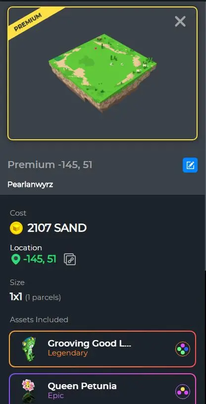 My Land in The Sandbox metaverse
