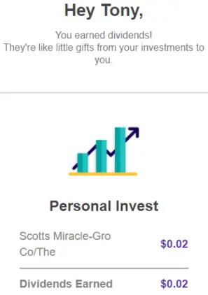My Stash dividends