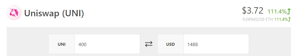 token price