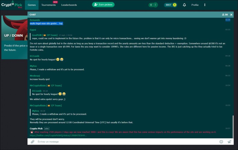 cryptopick chat