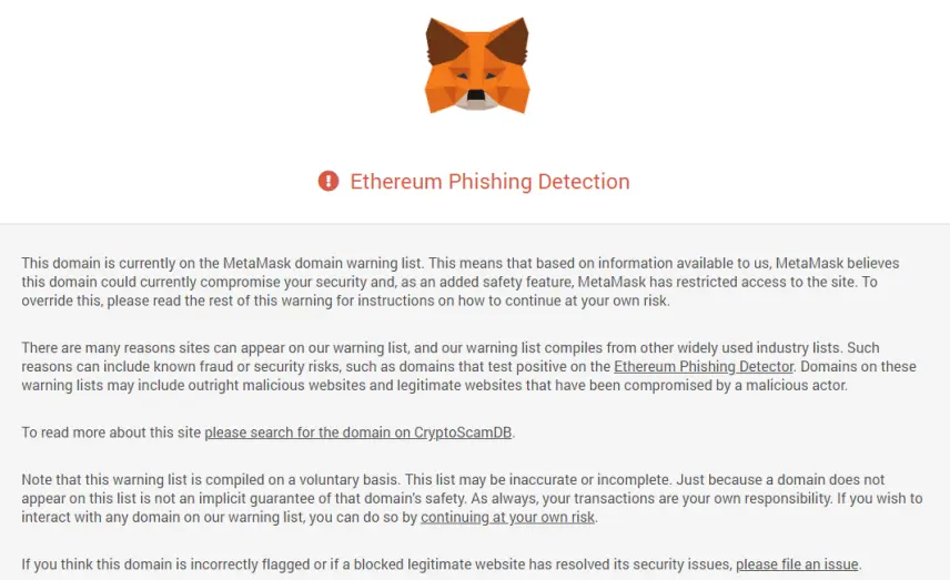 Ethereum Phishing Scam