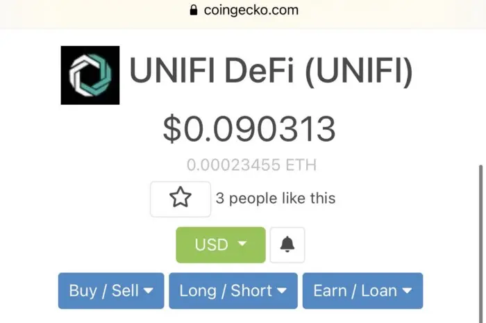UNIFI DeFi has been listed on CoinGecko! Within a few hours/ days, the API and data should fully update to show correct figures and data.