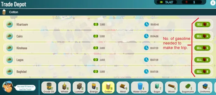Gas cost