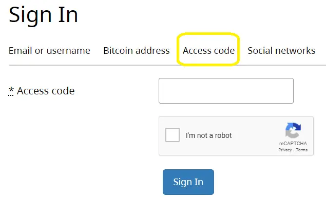 sign in