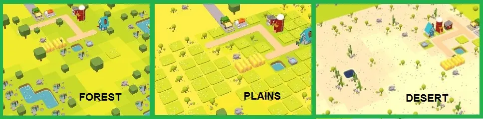 Town Star Forest Plains Desert