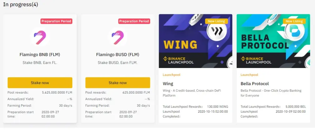 Launchpool staking
