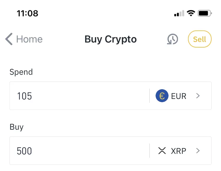 screenshot: Binance