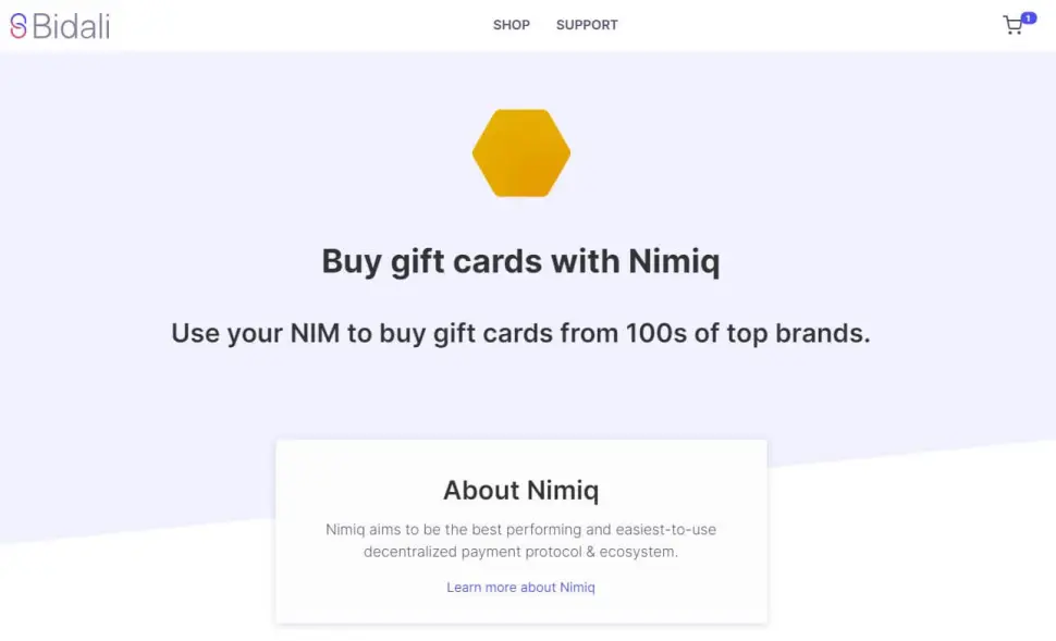 NIM gift card
