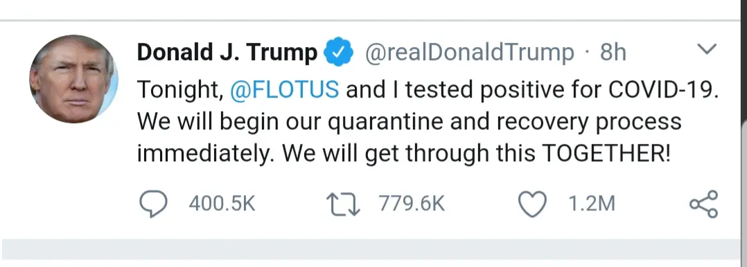 Twitter trump covid