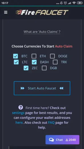 FireFaucet Currencies
