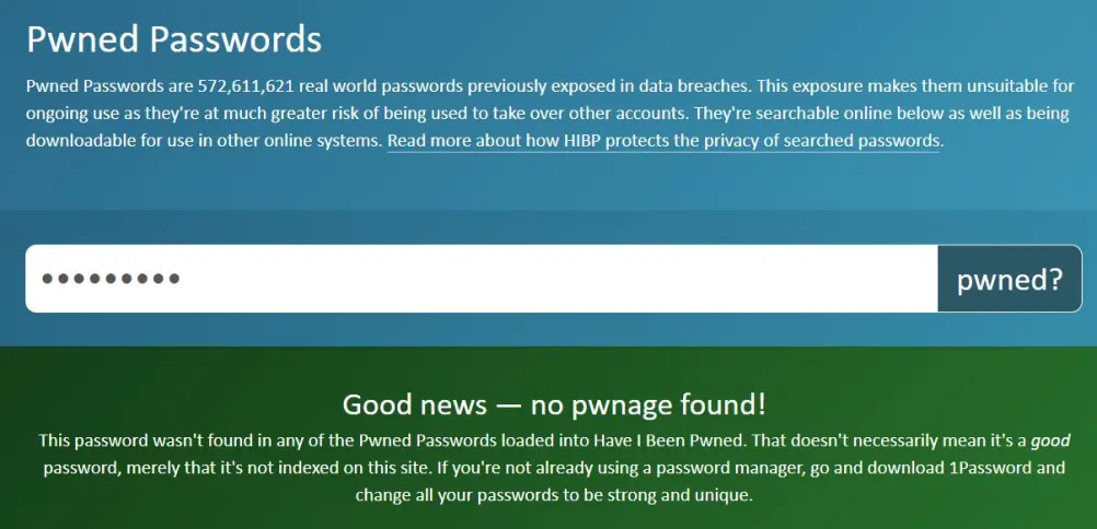 Pawned password