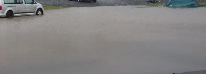 Rain and wind in Iceland