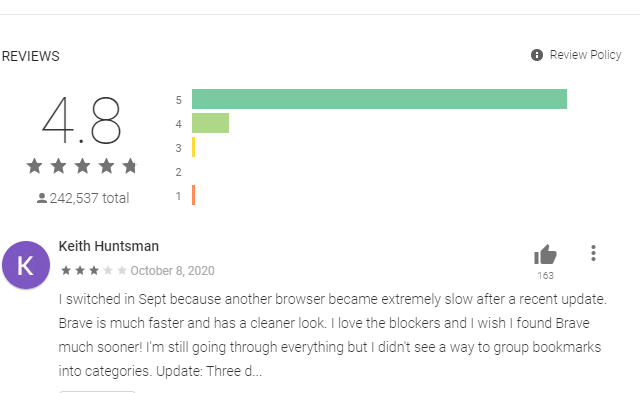 brave browser reviews