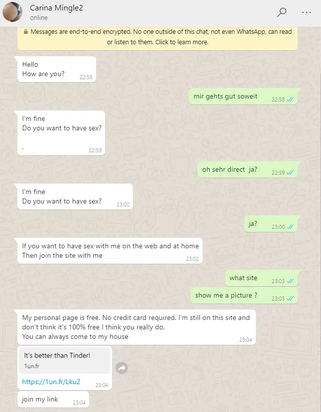 Whats app scam