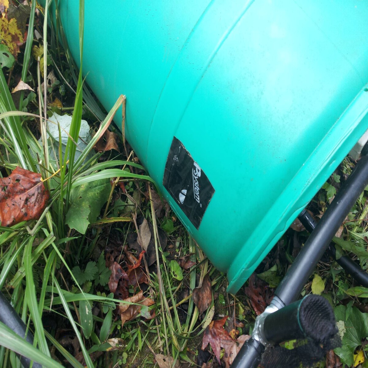 One of the patches that I applied to that rain barrel!
