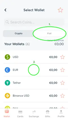 Swipe Funding - Select Wallet